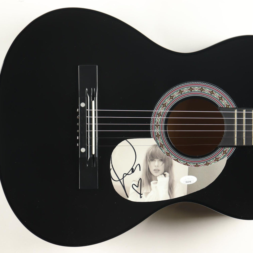 Taylor Swift Signed with a "Heart" 38" ZENY Black Acoustic Guitar (JSA)