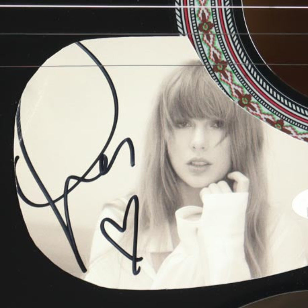 Taylor Swift Signed with a "Heart" 38" ZENY Black Acoustic Guitar (JSA)