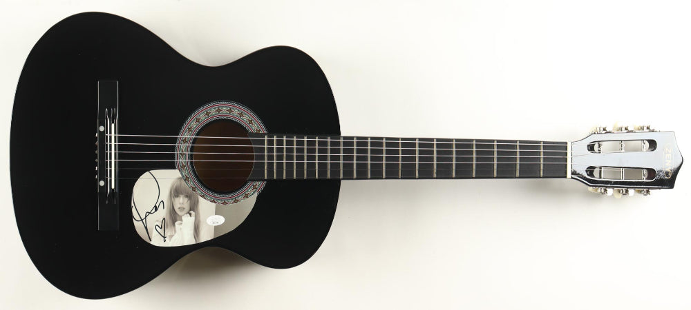 Taylor Swift Signed with a "Heart" 38" ZENY Black Acoustic Guitar (JSA)
