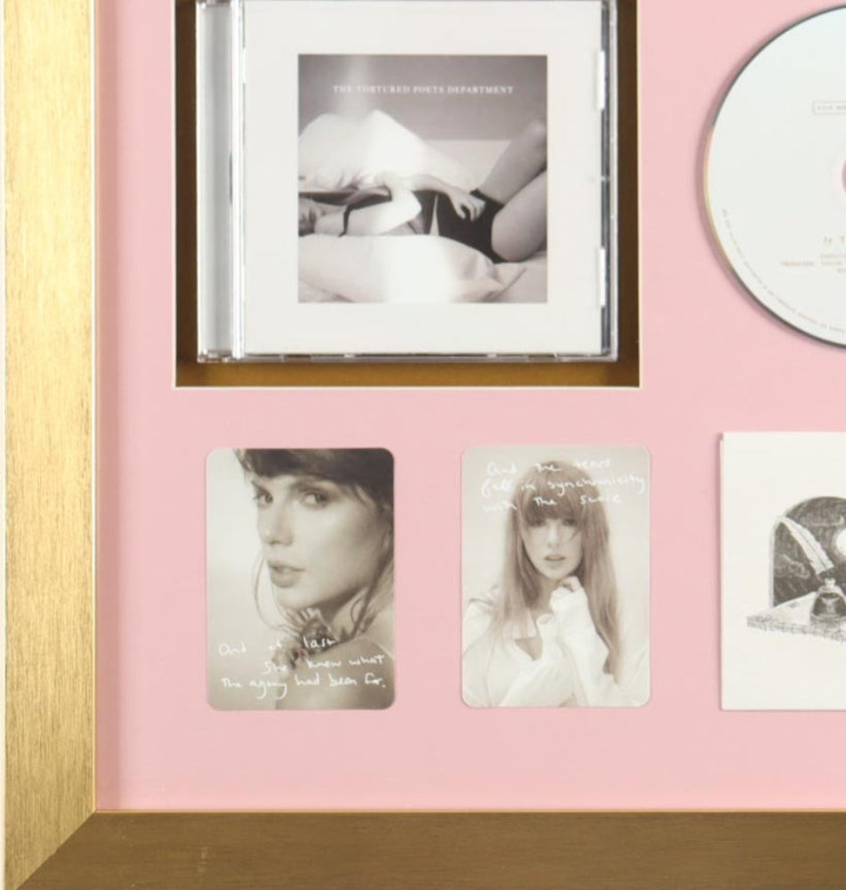 Taylor Swift Signed Framed "Tortured Poets Society" CD Album Insert Display With Disc Case, Disc &amp; (5) Swift Cards (PSA)