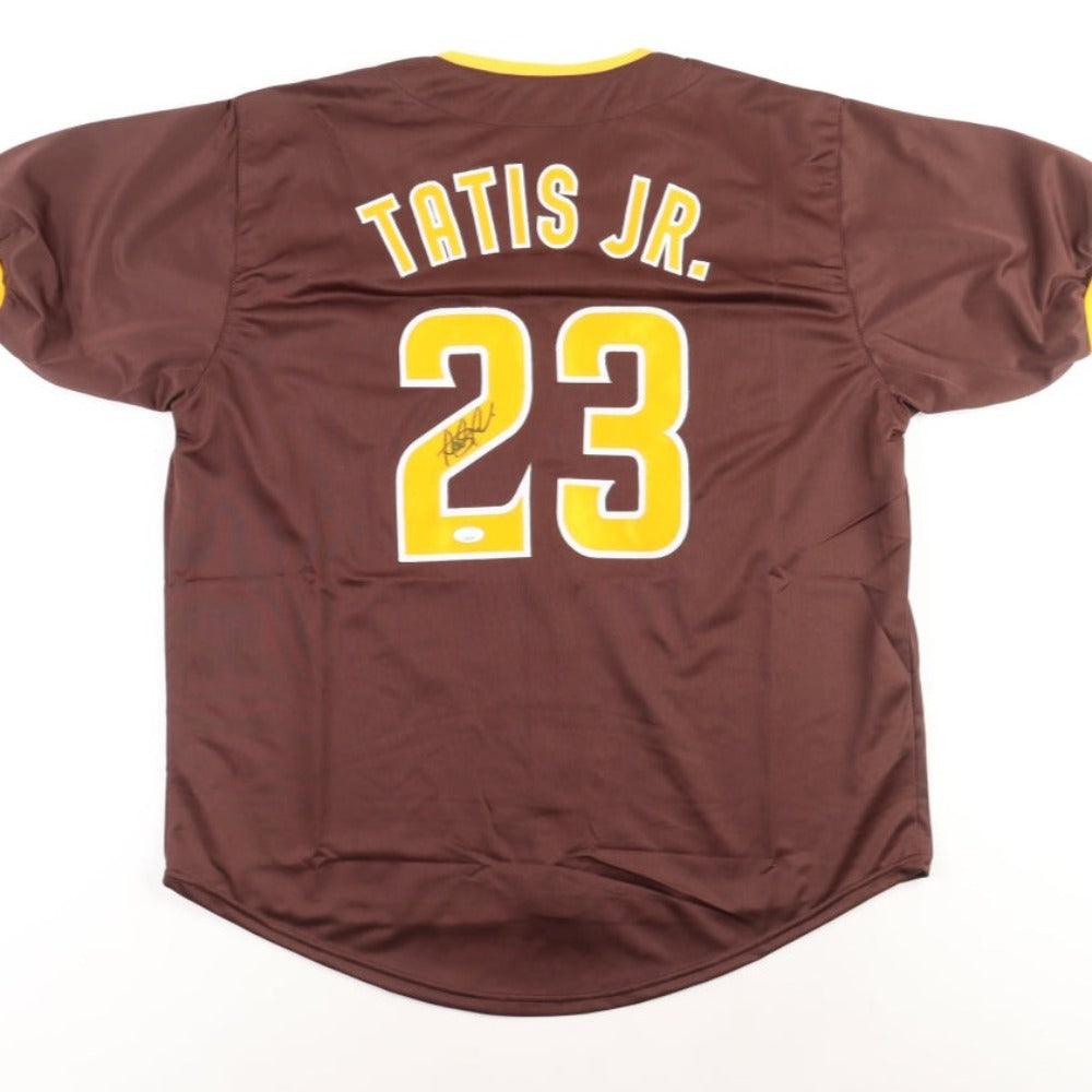 Fernando Tatis Jr. Signed Brown Jersey (3) (JSA)