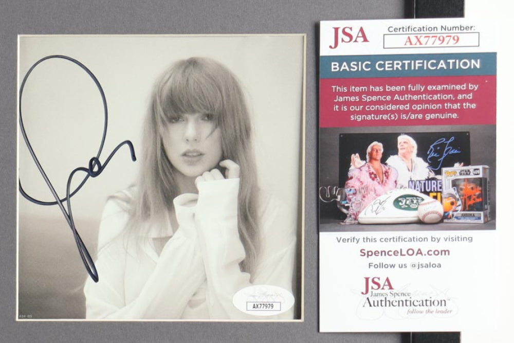 Taylor Swift Signed Framed "The Tortured Poets Department" CD Album Insert Display With Disc (JSA)(2)