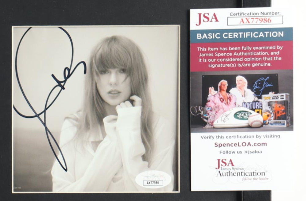 Taylor Swift Signed Framed &quot;The Tortured Poets Department&quot; CD Album Insert Display With Disc (JSA)(3)