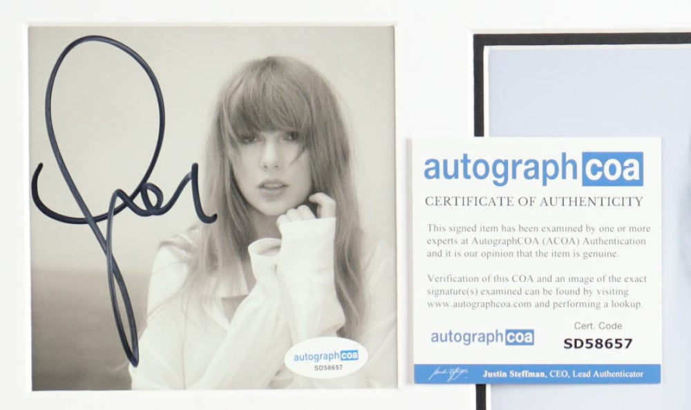 Taylor Swift Signed &quot;The Tortured Poets Department&quot; 11x14 Custom Matted CD Insert Display (ACOA)