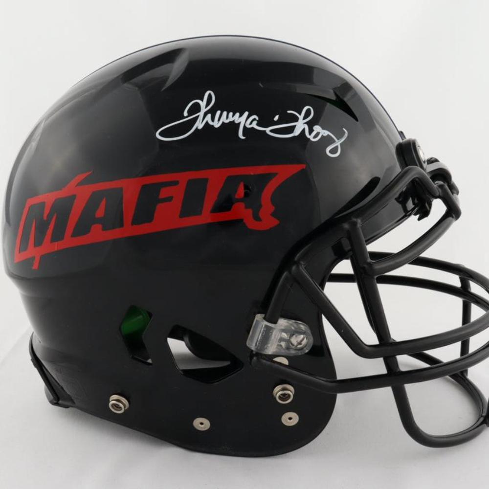Thurman Thomas Signed Youth Full-Size Authentic On-Field "MAFIA" Helmet (Beckett COA) (Mafia)