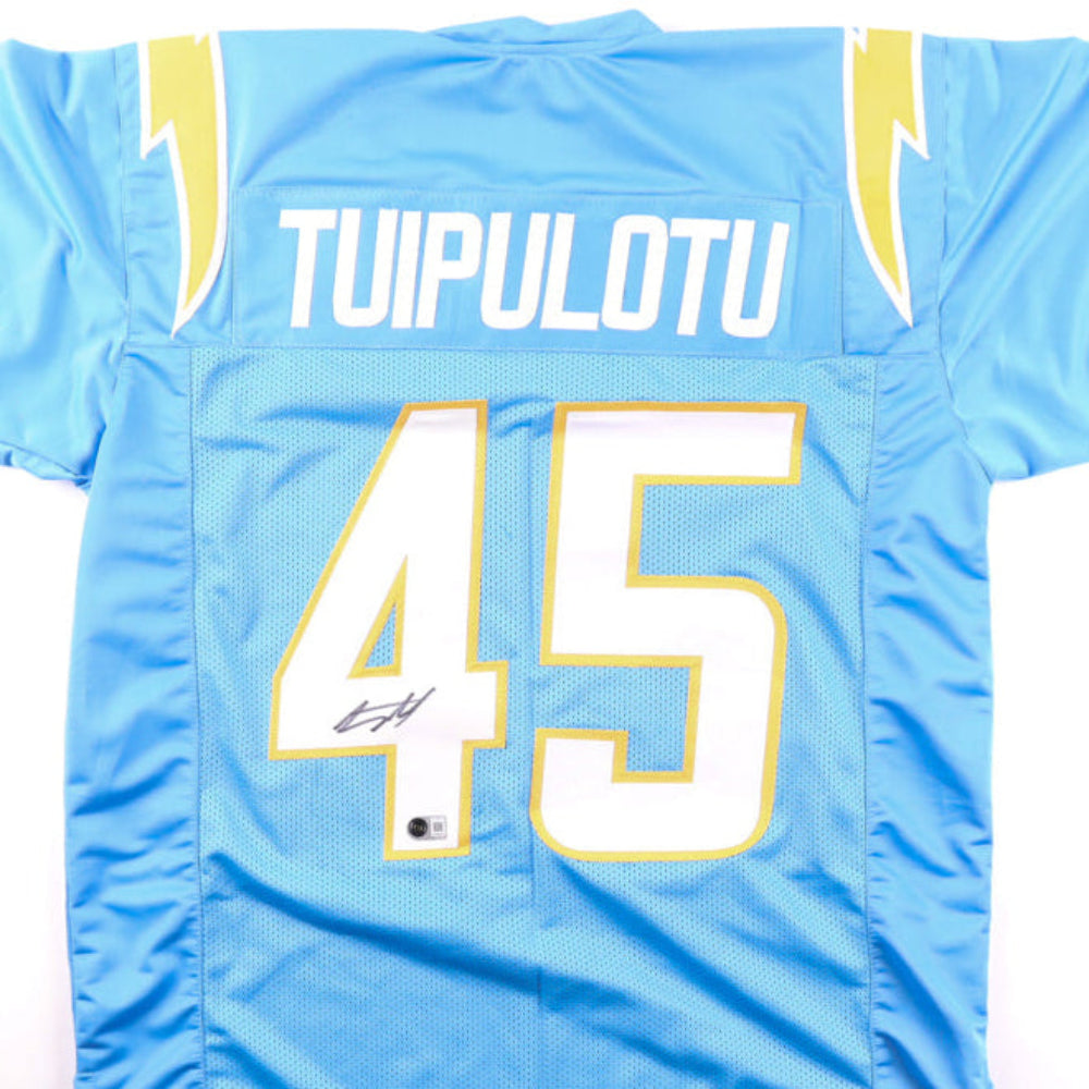 Tuli Tuipulotu Signed Los Angeles Chargers Jersey (Beckett)