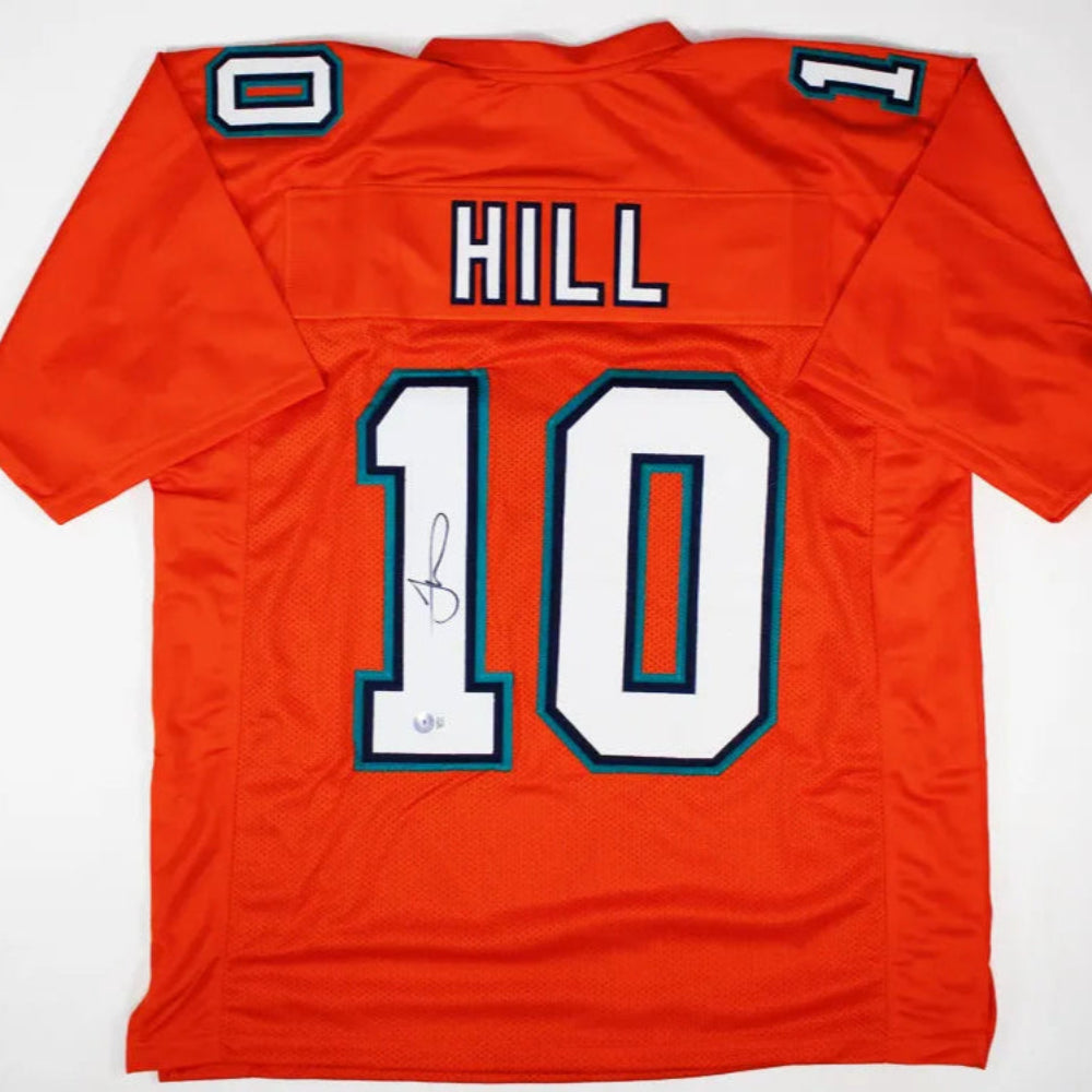 Tyreek Hill Signed Orange Dolphins Jersey (Beckett)