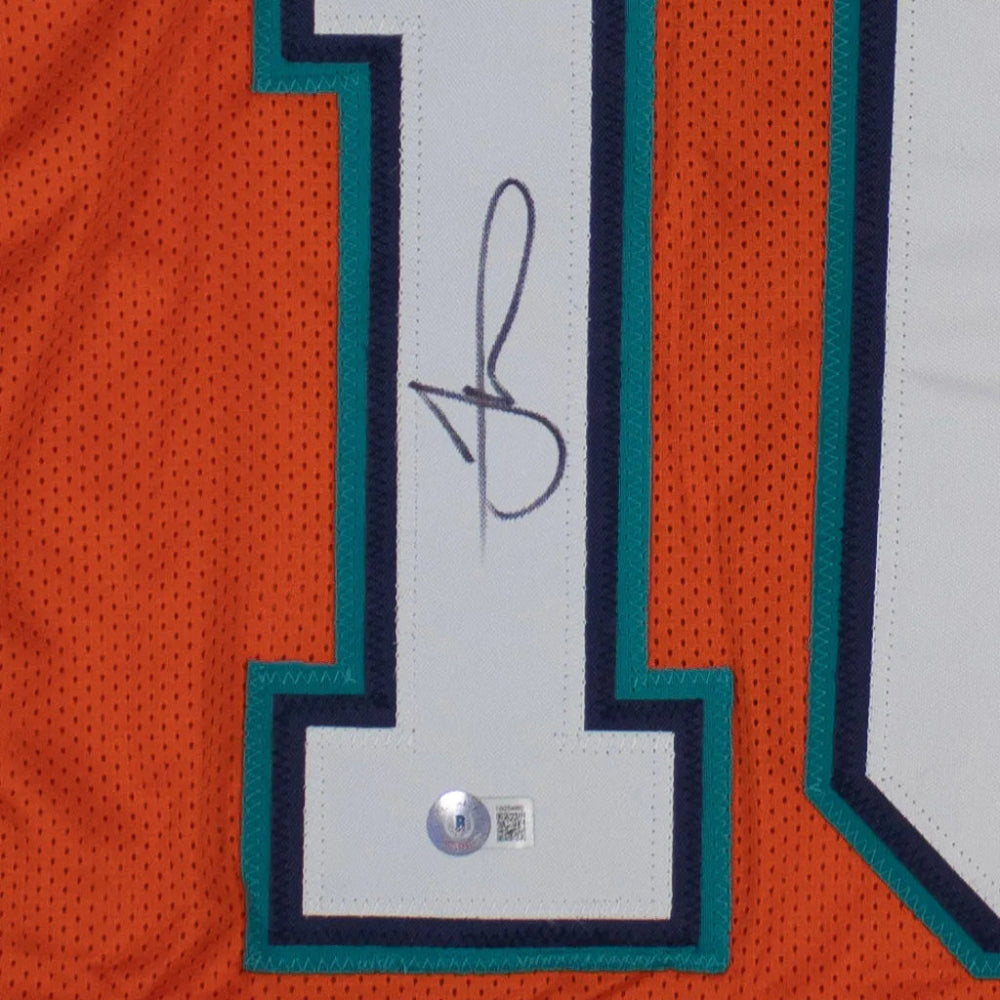 Tyreek Hill Signed Orange Dolphins Jersey (Beckett)