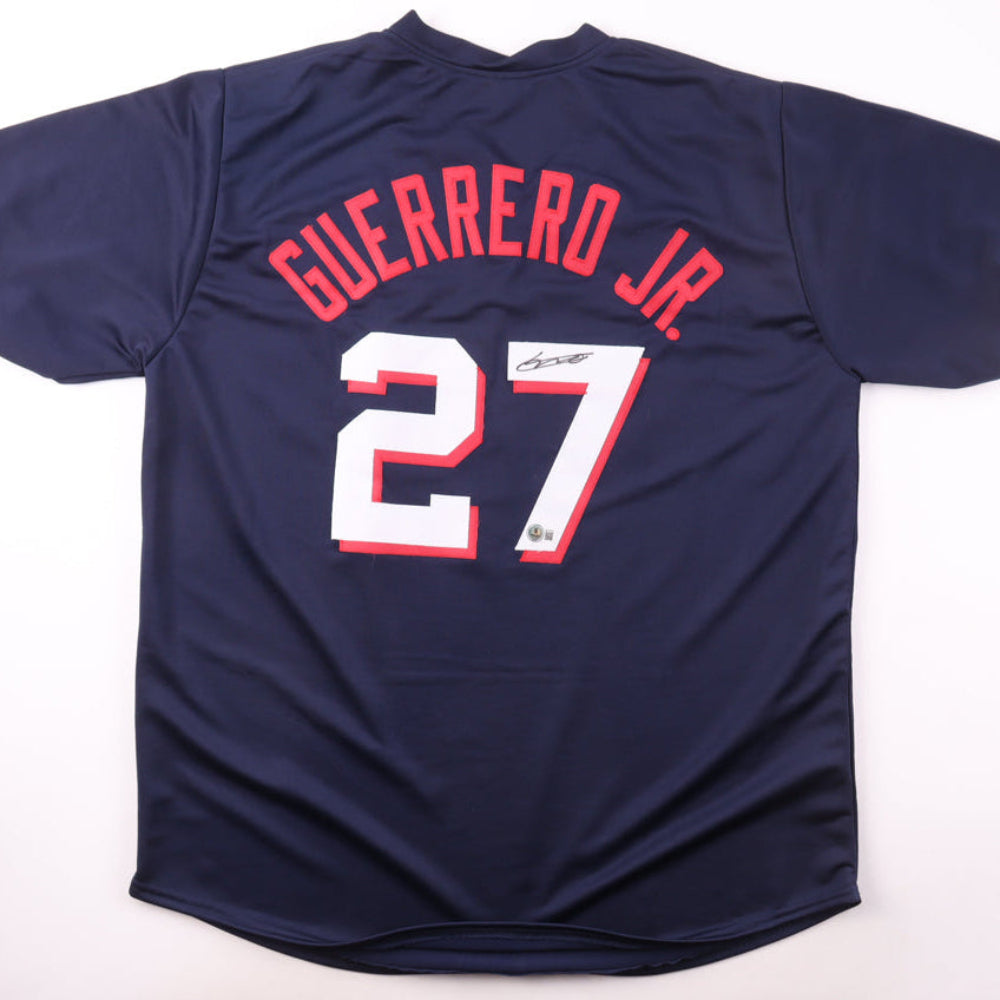 Vladimir Guerrero Jr. Signed Toronto Blue Jays Dark Blue Jersey (Beckett