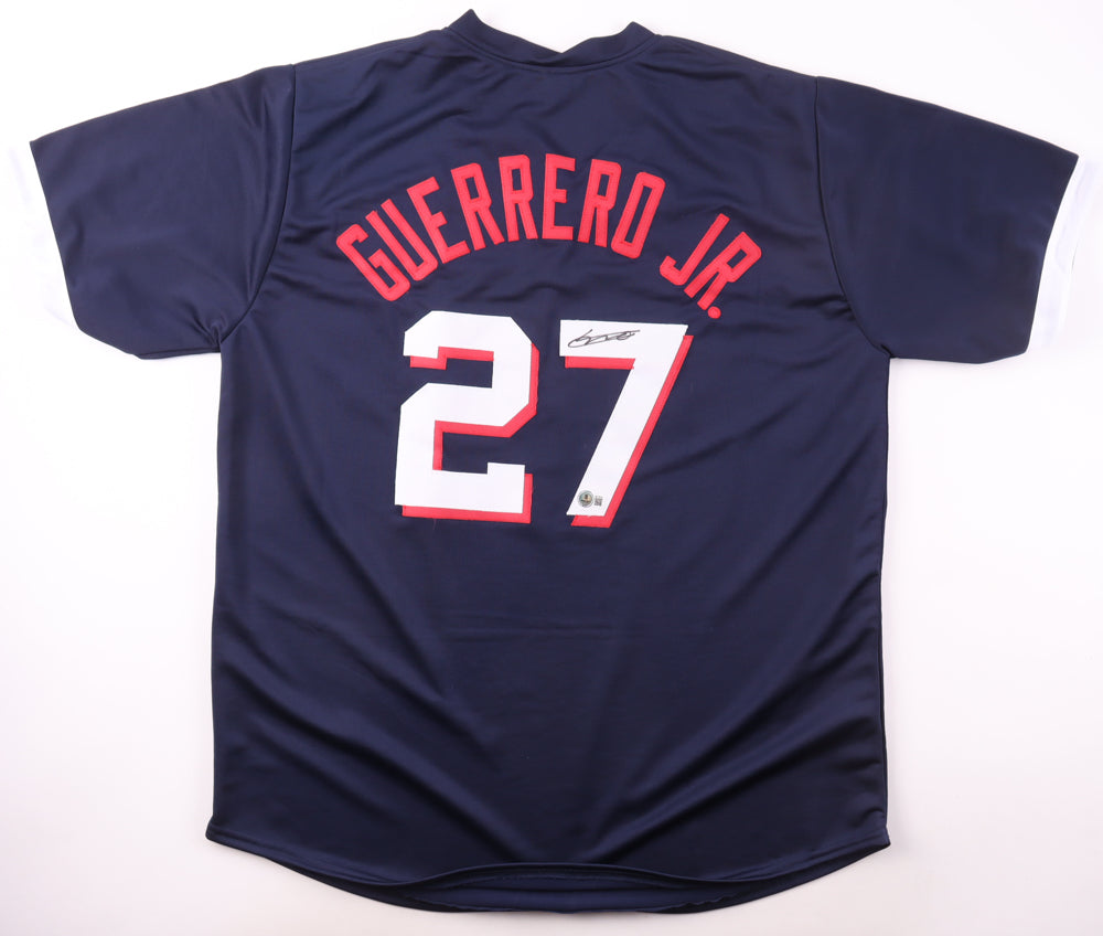 Vladimir Guerrero Jr. Signed Toronto Blue Jays Dark Blue Jersey (Beckett