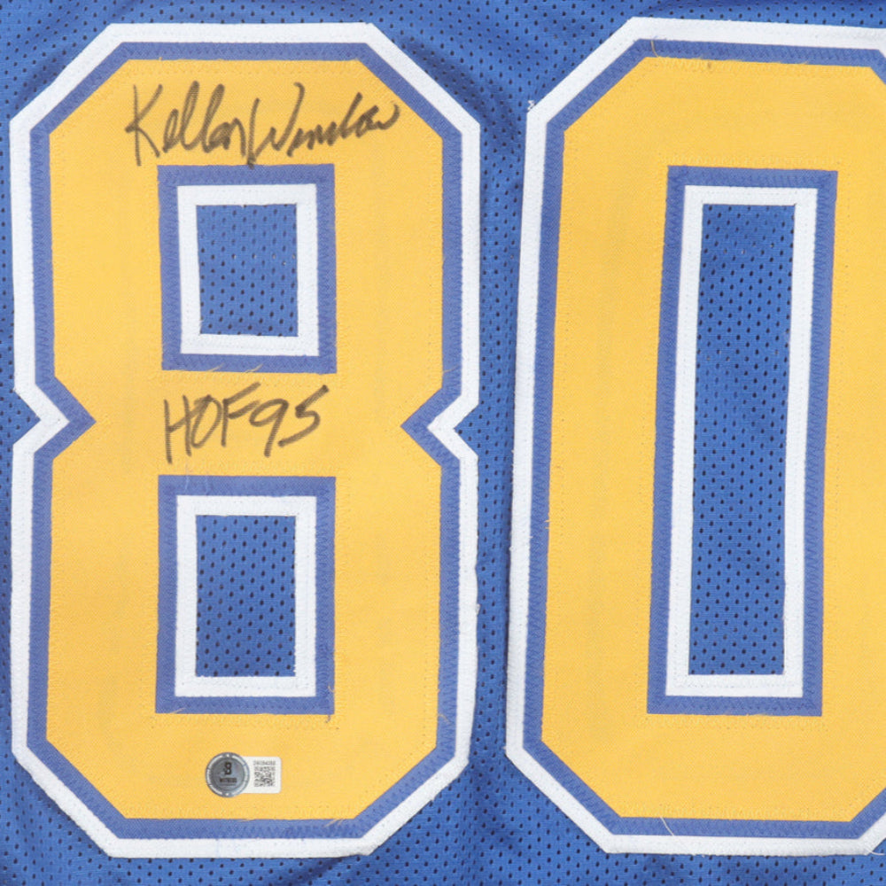 Kellen Winslow Signed Chargers Jersey Inscribed "HOF 95" (Beckett)