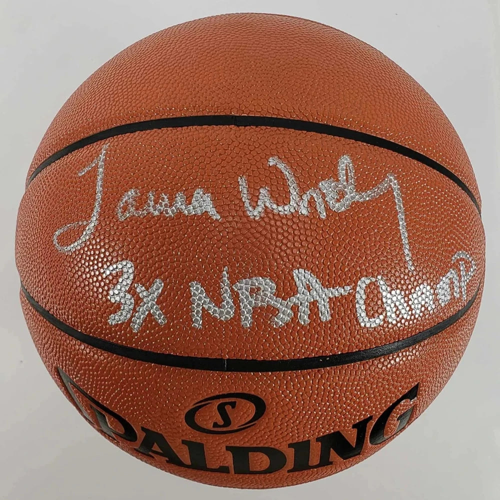 James Worthy “3x NBA Champ” Signed Spalding NBA Game Ball Series Basketball (Beckett COA)