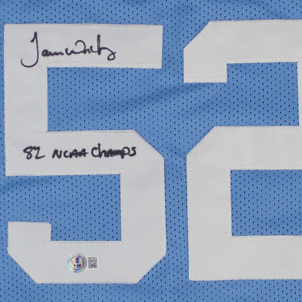 James Worthy &quot;82 NCAA Champs&quot; Signed North Carolina Jersey (Beckett Witness)
