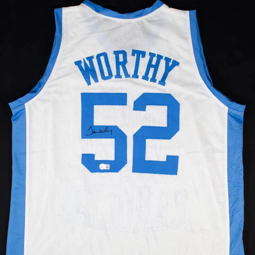 James Worthy Signed UNC Tarheels Jersey (Beckett Witness Certified)