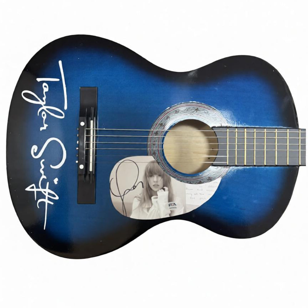 Taylor Swift Signed 38” Zeny Acoustic Blue Guitar (PSA)