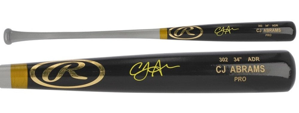 CJ Abrams Signed Black Rawlings Bat (MLB Hologram)