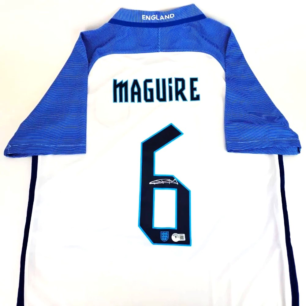 Harry Maguire Signed England National Team Soccer Jersey (Beckett)