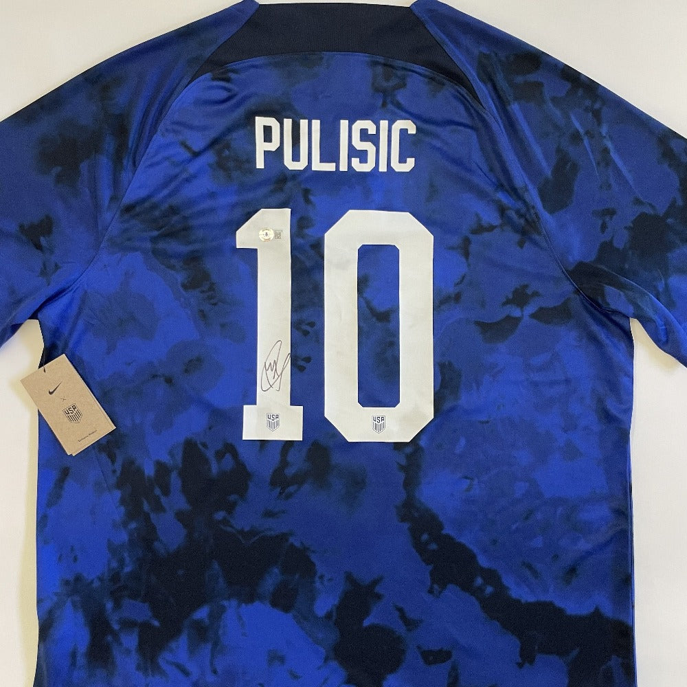 Christian Pulisic Signed Nike Team USA Blue Jersey (Beckett)