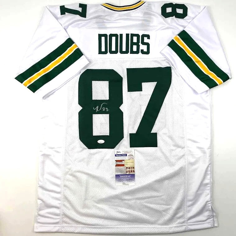Romeo Doubs Signed Green Bay Packers White Jersey (JSA)