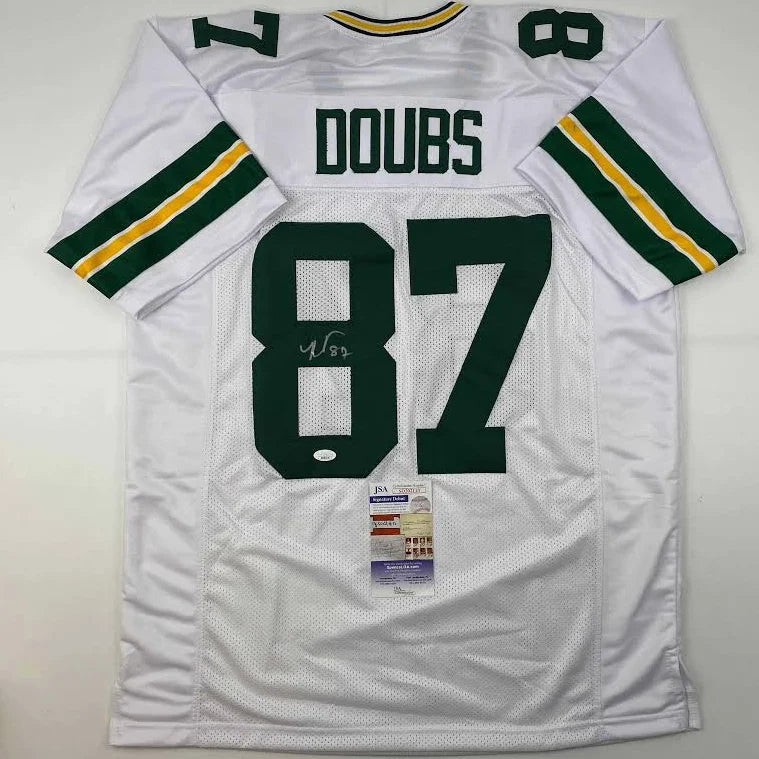 Romeo Doubs Signed Green Bay Packers White Jersey (JSA)