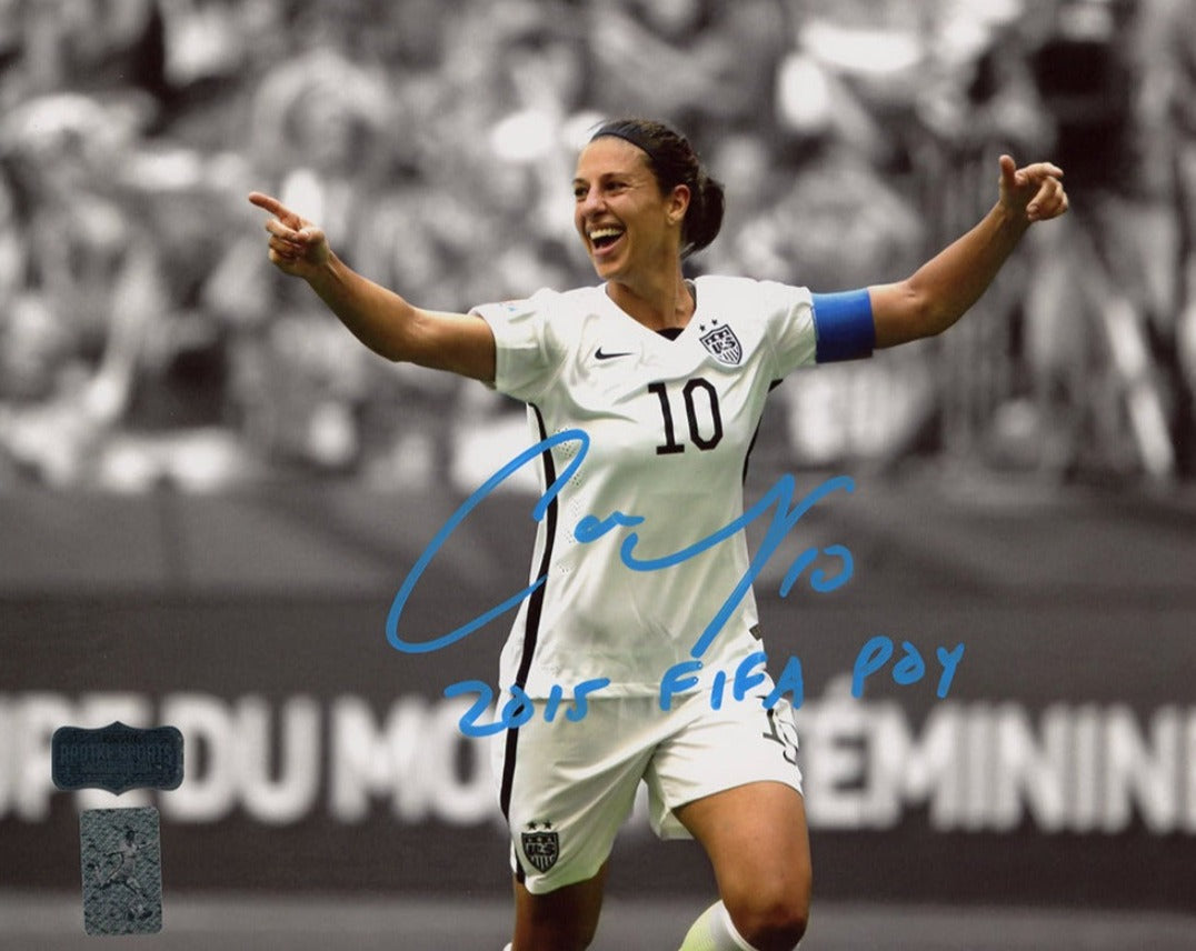 Carli Lloyd "2015 FIFA POY" Signed US Women's Soccer 8x10 Photo