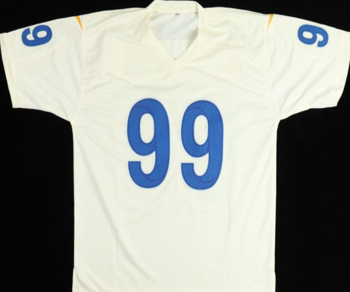 Aaron Donald Signed White Jersey (JSA)