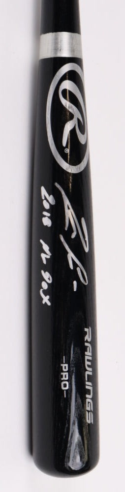 Ronald Acuna Jr. Signed Rawlings Pro Baseball Bat Inscribed "2018 NL ROY" (JSA & USA SM)