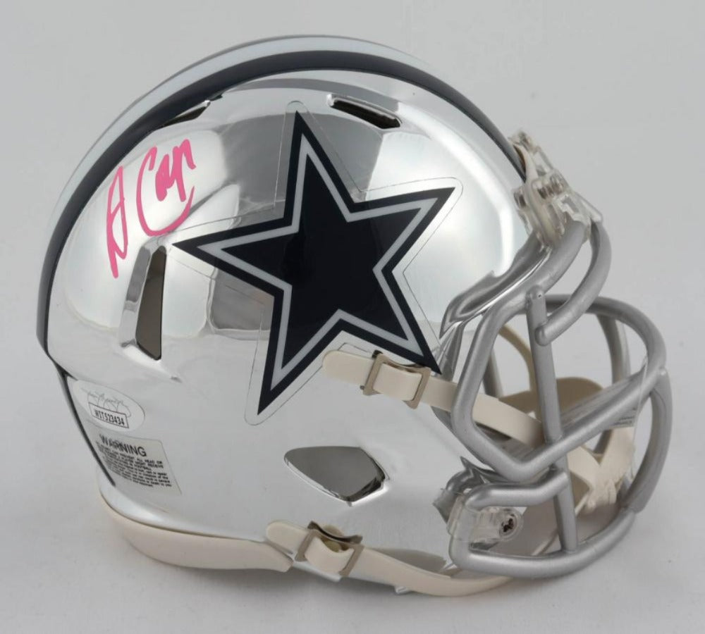 Amari Cooper Signed Cowboys Mini Speed Replica Flash Helmet BAS