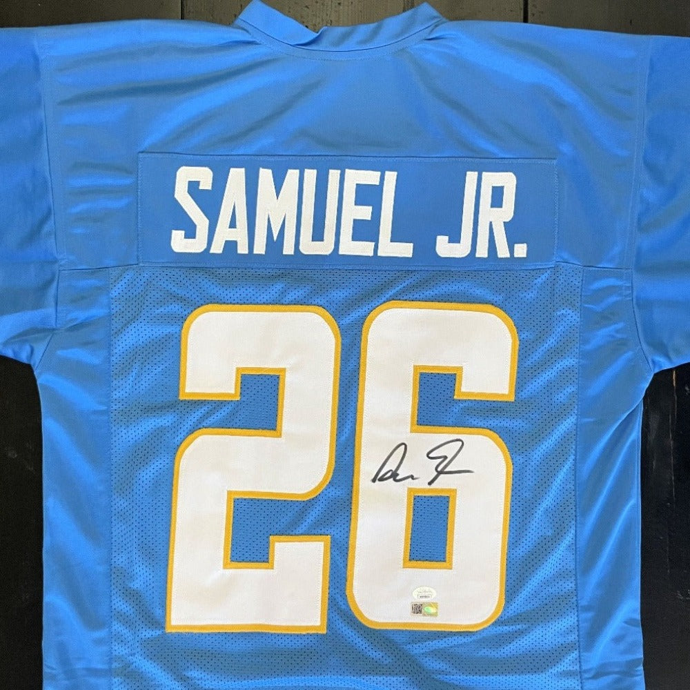 Asante Samuel Jr. Signed Powder Blue Jersey (2) (JSA and Players Ink)