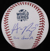 Austin Riley Signed 2021 World Series Logo Baseball Inscribed &quot;21 WS Champs&quot; (MLB)