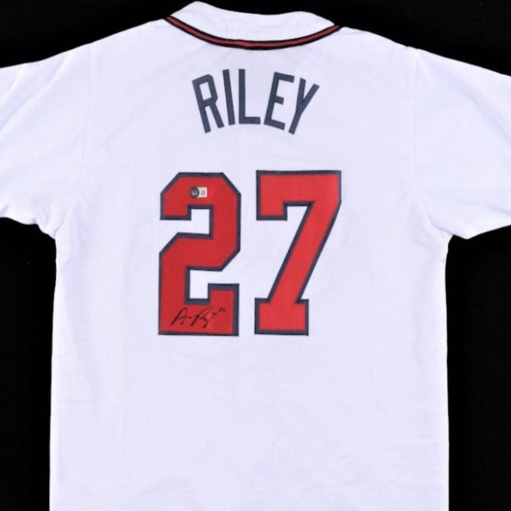 Austin Riley Atlanta Braves Autographed Topps Cream Majestic Authentic  Baseball Jersey • Kybershop