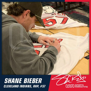 Shane Bieber Signed Indians Jersey Inscribed Cleveland Indians