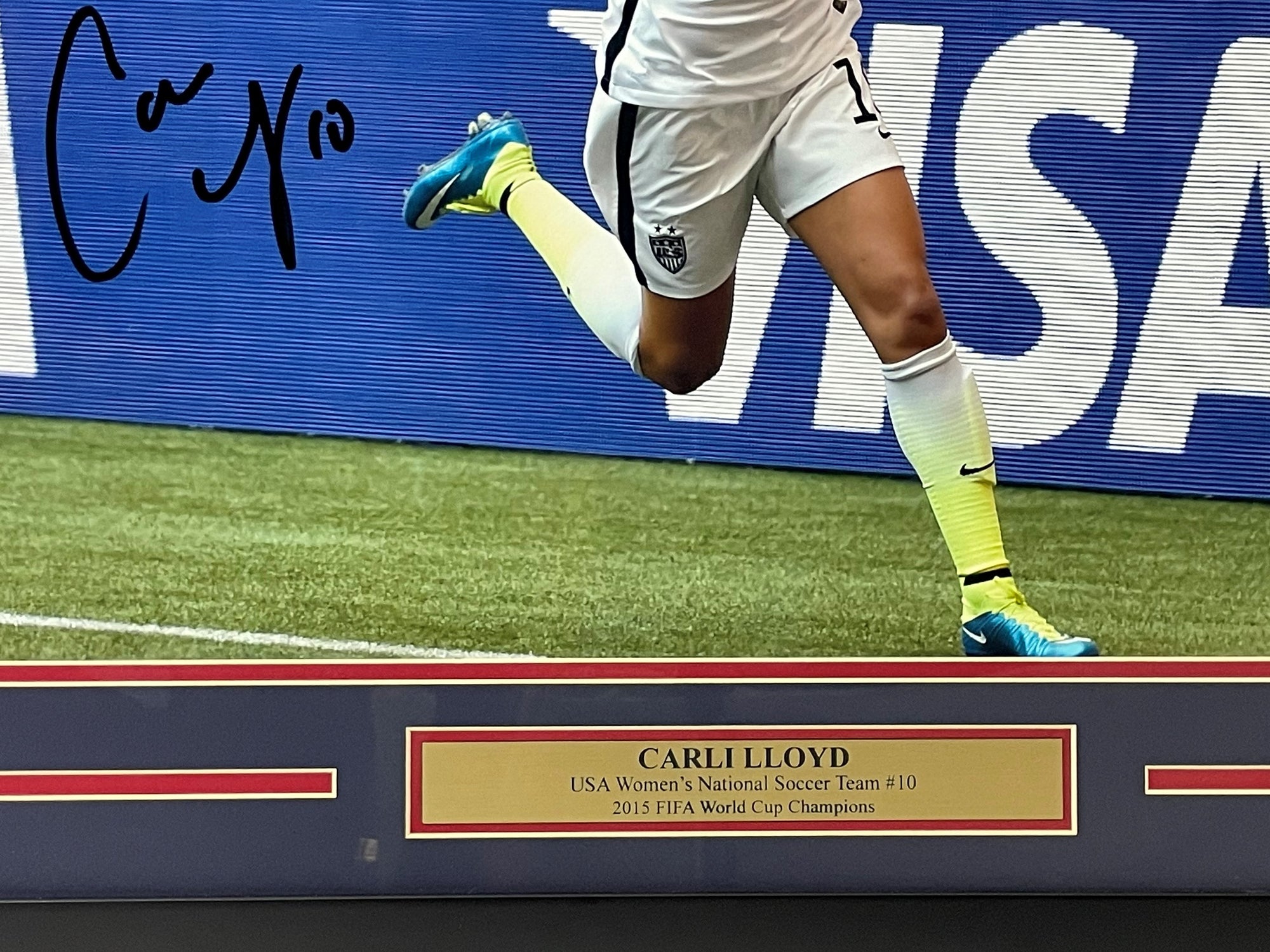 Carli Lloyd Signed Team USA Framed Photo Display