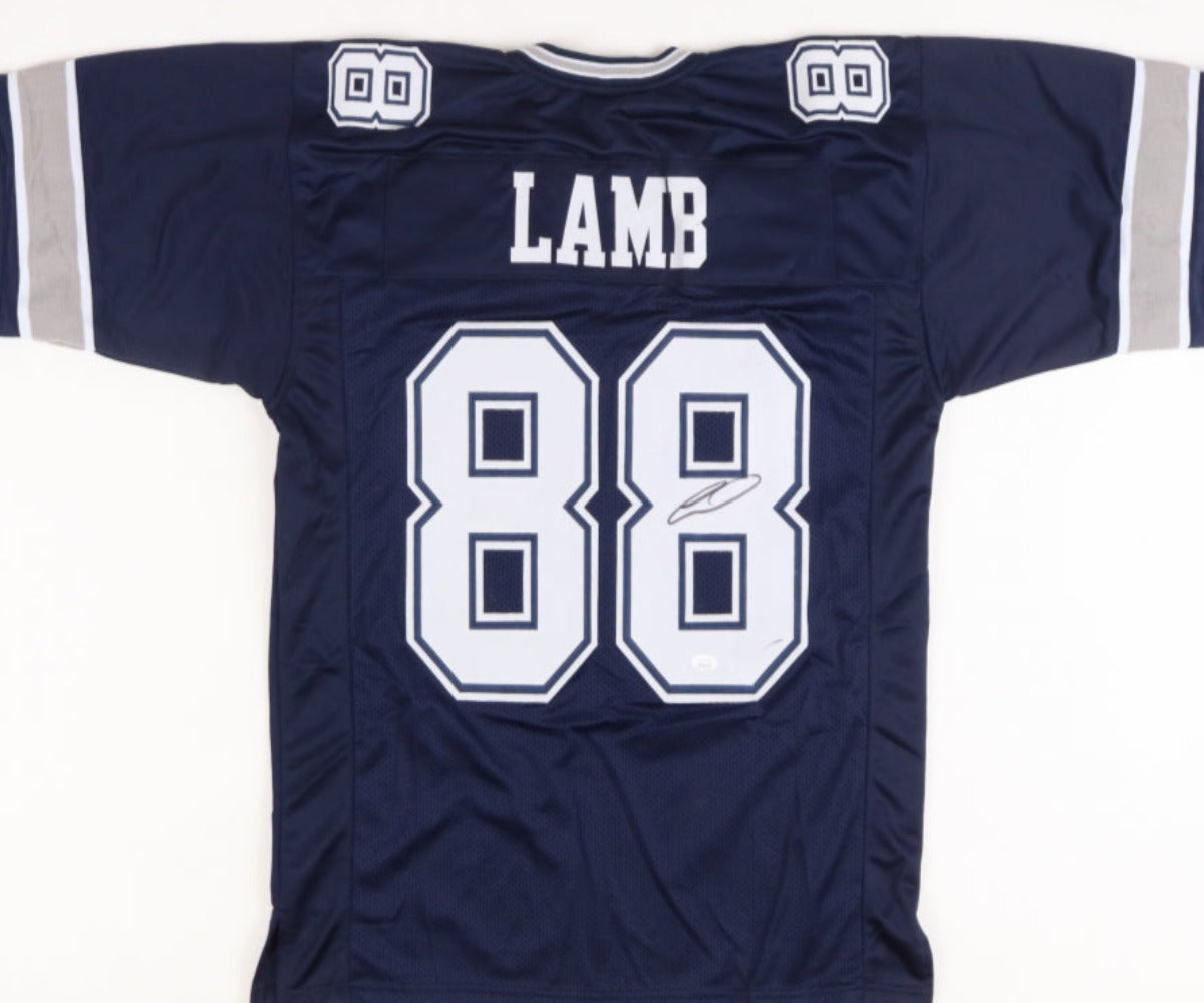 GSSM CeeDee Lamb Signed Blue/White Jersey (JSA)