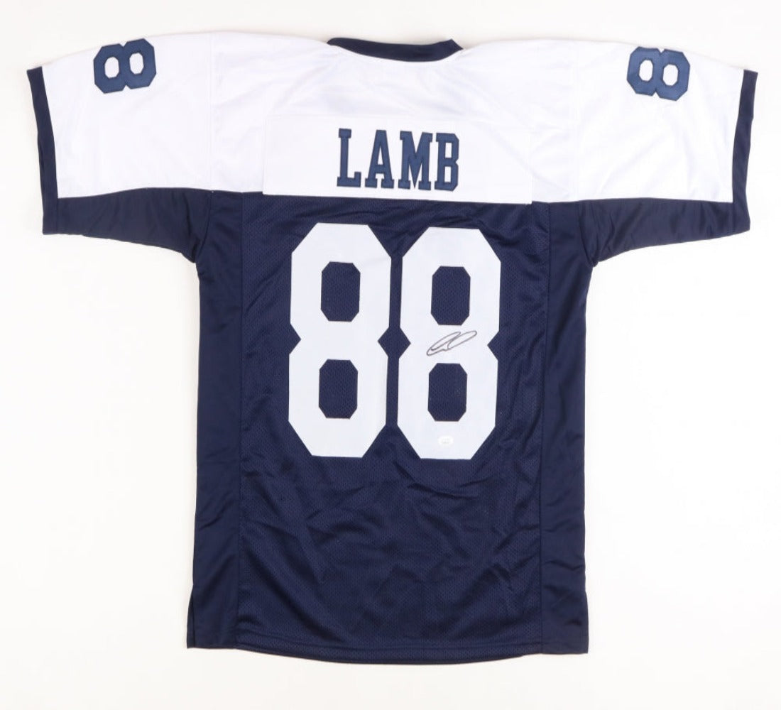 CeeDee Lamb Signed Blue/White Jersey (JSA)