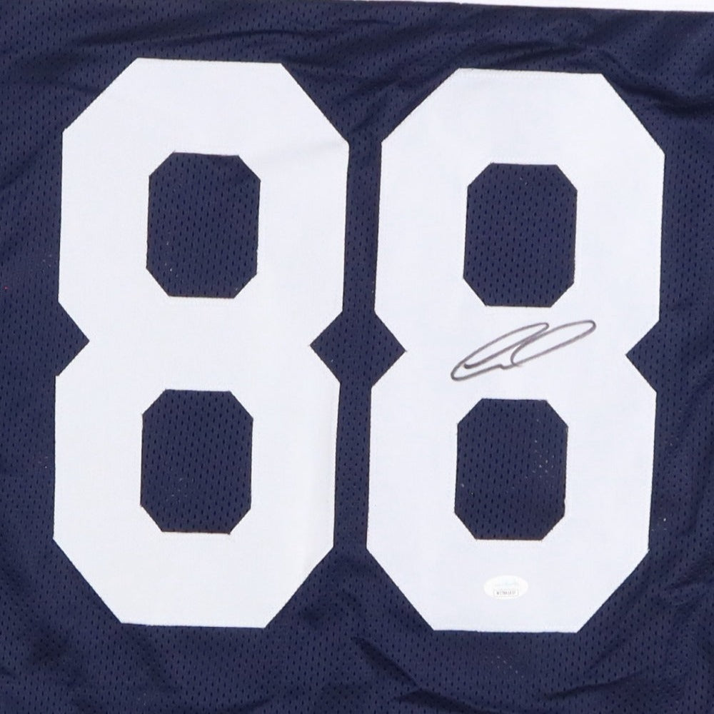 Autographed/Signed CeeDee Lamb Dallas Blue Football Jersey JSA COA