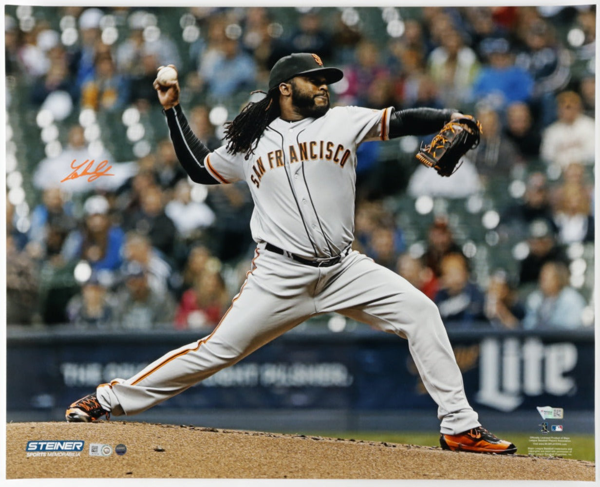 Johnny Cueto Signed Giants 16x20 Photo (MLB & Steiner)