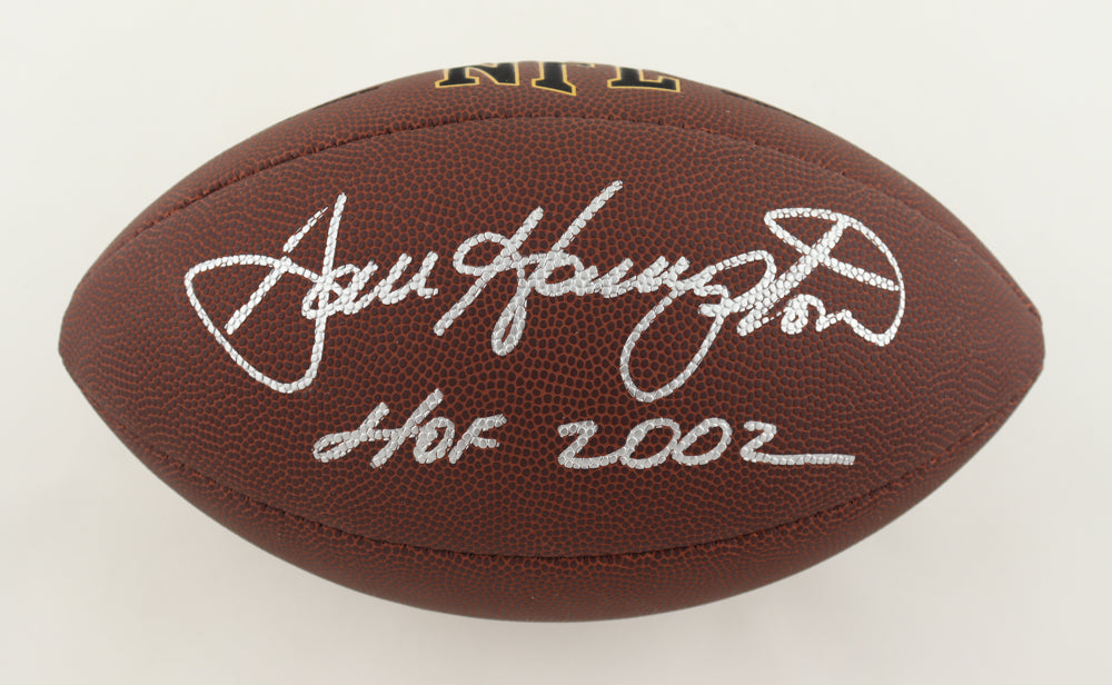 Dan Hampton Signed NFL Football Inscribed "HOF 2002" (Schwartz Sports COA)