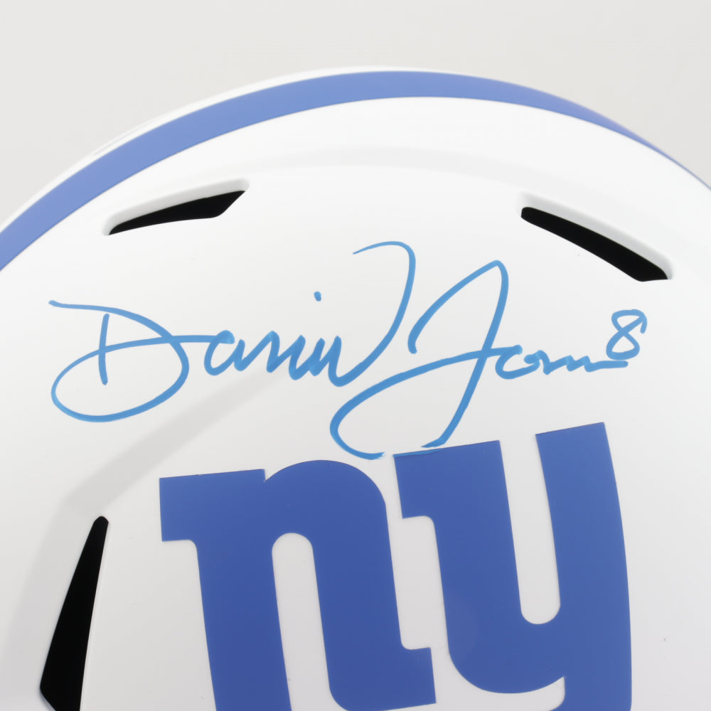 Daniel Jones Autographed In White New York Giants Eclipse Mini