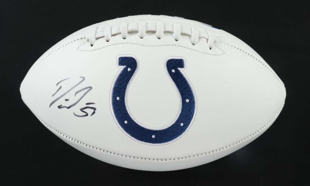 Barry Sanders Signed The Duke Official NFL Gold Metallic Game