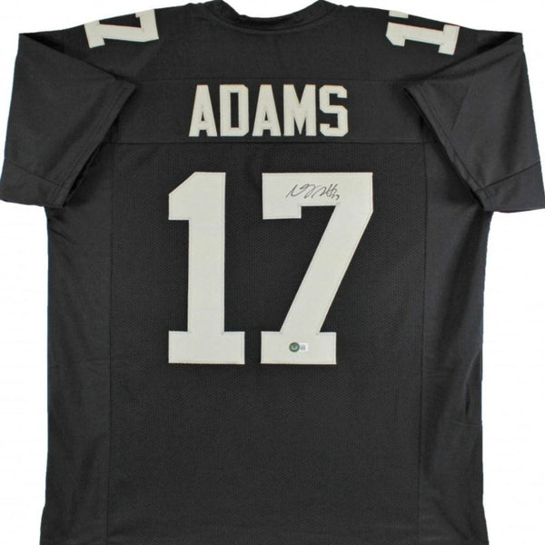 DAVANTE ADAMS RAIDERS BLACK SIGNED CUSTOM JERSEY - JSA COA