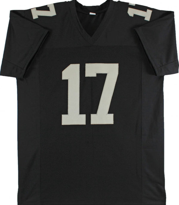 DAVANTE ADAMS RAIDERS BLACK SIGNED CUSTOM JERSEY - JSA COA