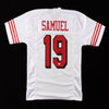 Deebo Samuel Signed White Jersey With Black Outline (#2) (JSA)