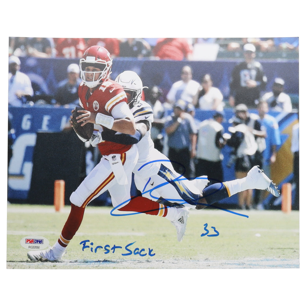 Derwin James Signed Chargers 11x14 Photo Inscribed Bolt Up!! (PSA)