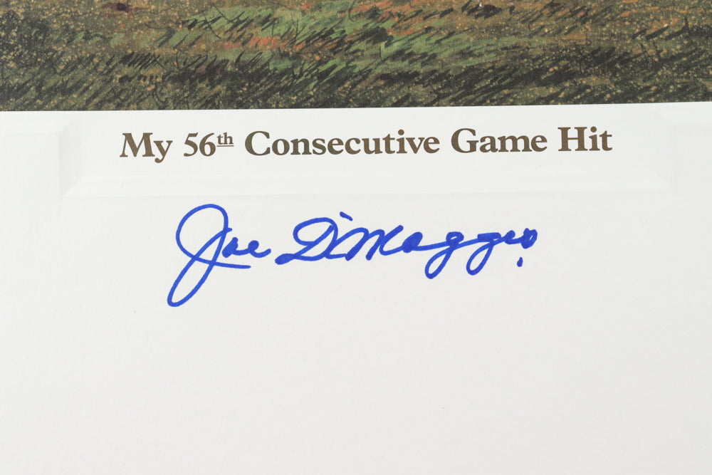 JOE DiMAGGIO SIGNED 56-GAME HITTING STREAK LIMITED EDITION NEW