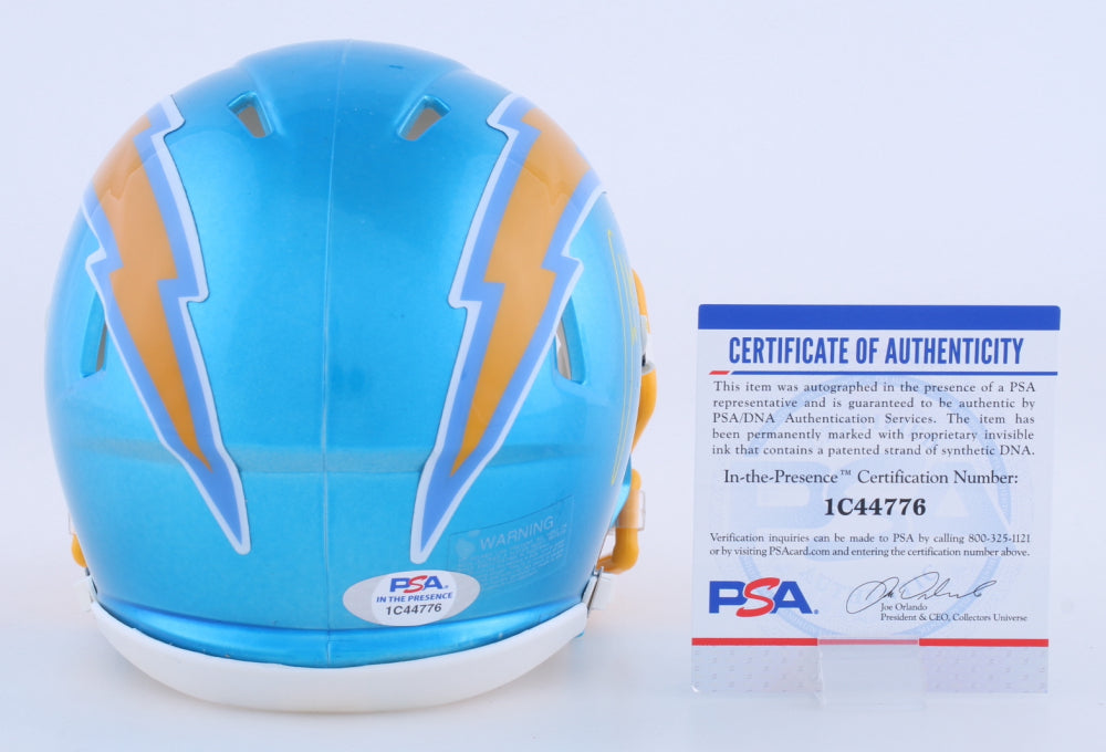 Austin Ekeler Los Angeles Chargers Autographed Riddell Speed Mini Helmet