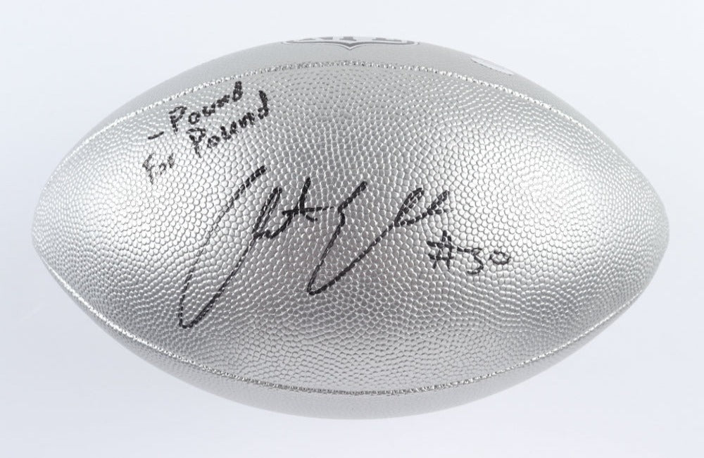 Austin Ekeler Signed Metallic "The Duke" Official NFL Game Ball Inscribed "Pound For Pound"