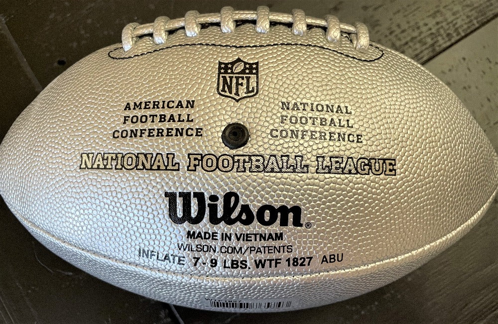 Austin Ekeler Signed Metallic &quot;The Duke&quot; Official NFL Game Ball Inscribed &quot;Pound For Pound&quot;