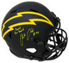 Austin Ekeler Signed Chargers F/S Eclipse Alternate Speed Helmet with &quot;Pound For Pound&quot; (Schwartz COA)