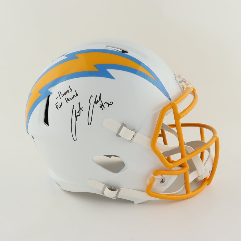 Austin Ekeler Signed Chargers F/S Speed Helmet Inscribed "-Pound For Pound"